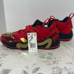 NEW Adidas D.O.N. ISSUE #3 MARVEL SPIDER-Man Shoes, Red/Gold/Black, GZ5496, Sz 7
